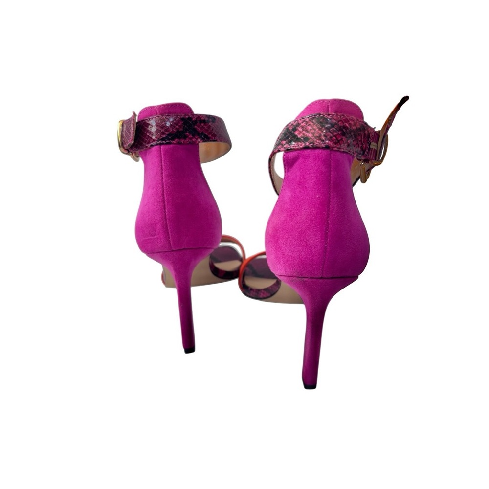 Michael Kors Pink Python and Orange Suede Ankle-S… - image 4